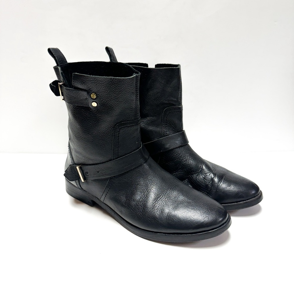 Joie Hoxton Black Leather Moto Boots